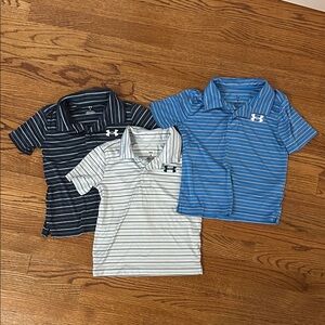 Under Armour Kids Performance Polo Trio - Navy, Light Blue, White